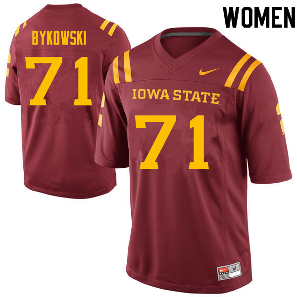 Iowa State Cyclones Women's #71 Carter Bykowski Nike NCAA Authentic Cardinal College Stitched Football Jersey QX42E77AY